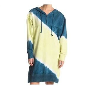 StitchDrop Size Medium Tie Dye Pullover Long Sleeve Lounge Hoodie Dress NWT